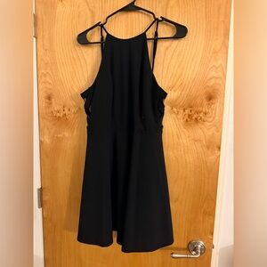 City Triangles Black Halter Neck Black Sleeveless Dress w/Mesh side design